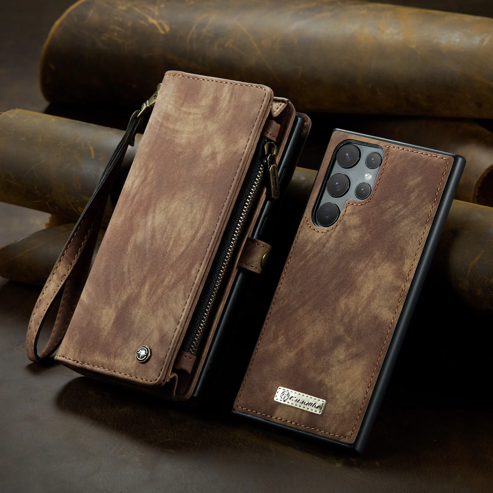 [With Card Slot] Samsung Galaxy S24/Ultra/Plus Multifunctional Leather Shockproof Flip Wallet Series Case - Image 6
