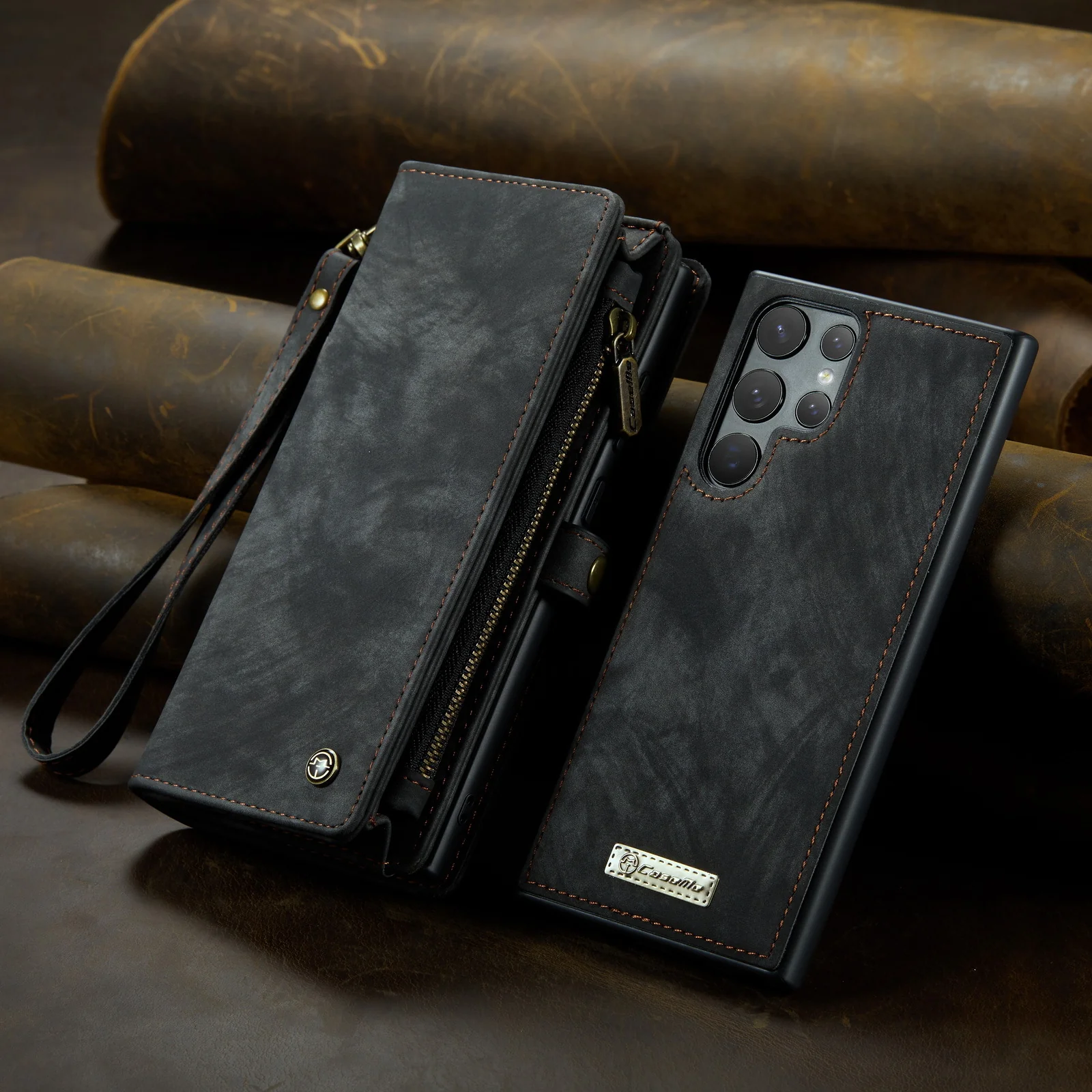 [With Card Slot] Samsung Galaxy S24/Ultra/Plus Multifunctional Leather Shockproof Flip Wallet Series Case - Image 7