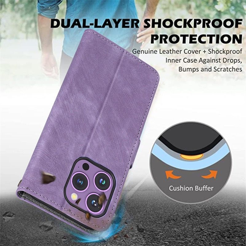 [With Card Slot] OPPO A38 - Multi Functional Buckle Flap Wallet Series Case With Lanyard - Image 8