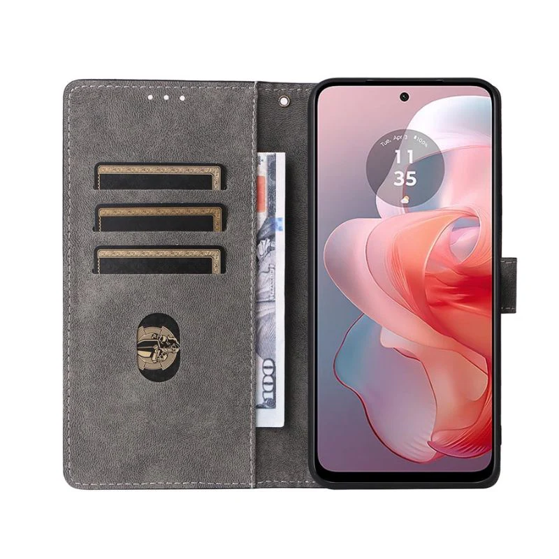 [With Card Slot] OPPO A38 - Multi Functional Buckle Flap Wallet Series Case With Lanyard - Image 10