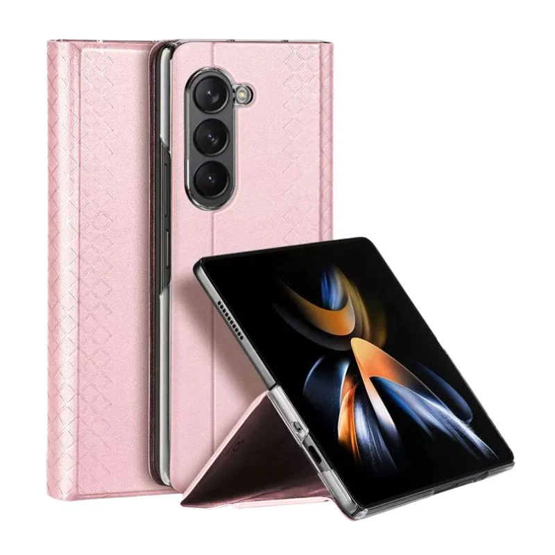 [With Card Slot] Samsung Galaxy Z Fold6 - Premium PU Leather Strong Magnetic Foldable Protective Case - Image 7