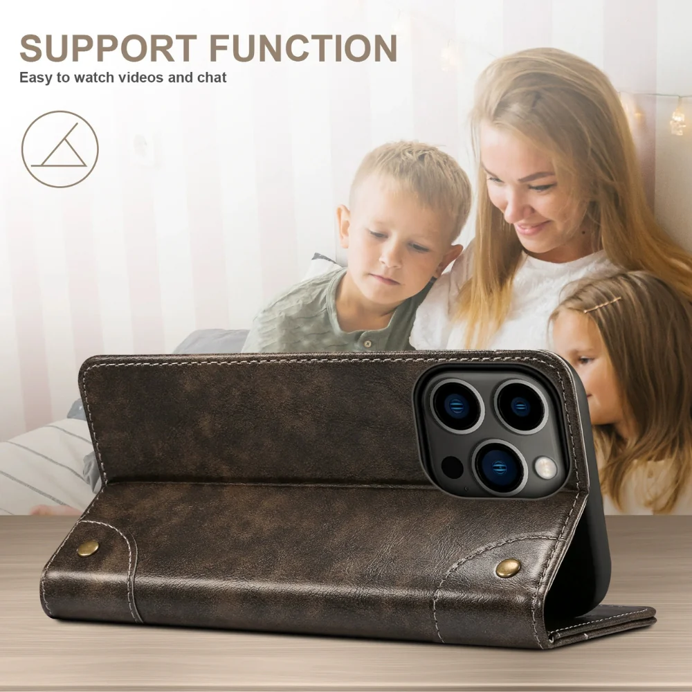 [With Card Slot] Samsung S23/Plus/Ultra - PU Leather Flip Wallet Stand Series Case - Image 10