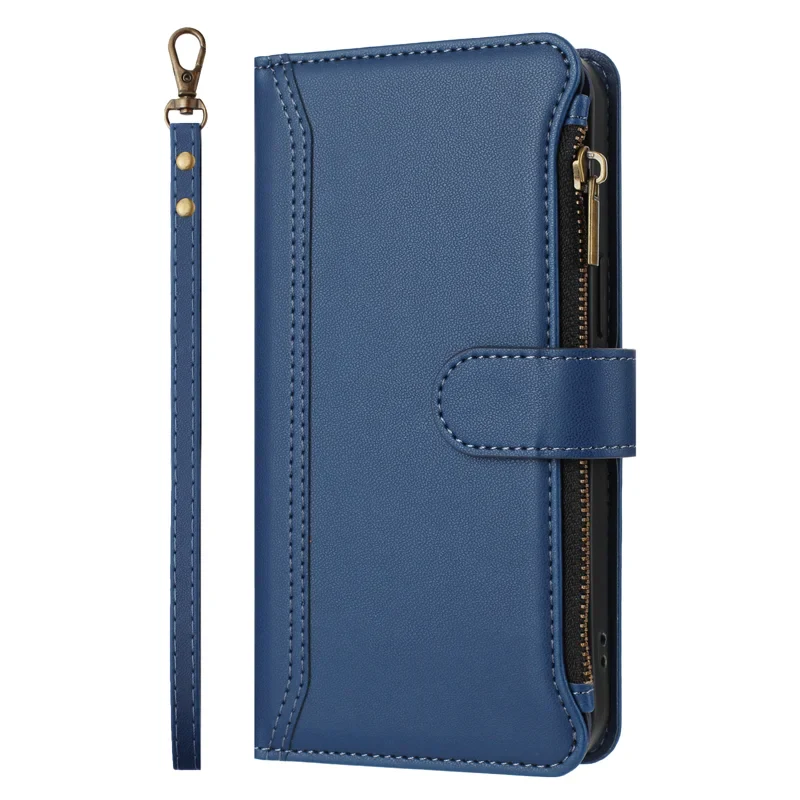 [With Card Slot] VIVO V50 5G - Multifunctional Flip Phone Case With Magnetic Closure & Wrist Strap - Image 7
