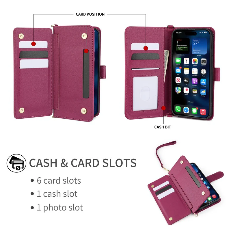 [With Card Slot][With Lanyard] Nothing CMF Phone 2 Pro Multi Functional Premium Leather Wallet Series Case - Image 9