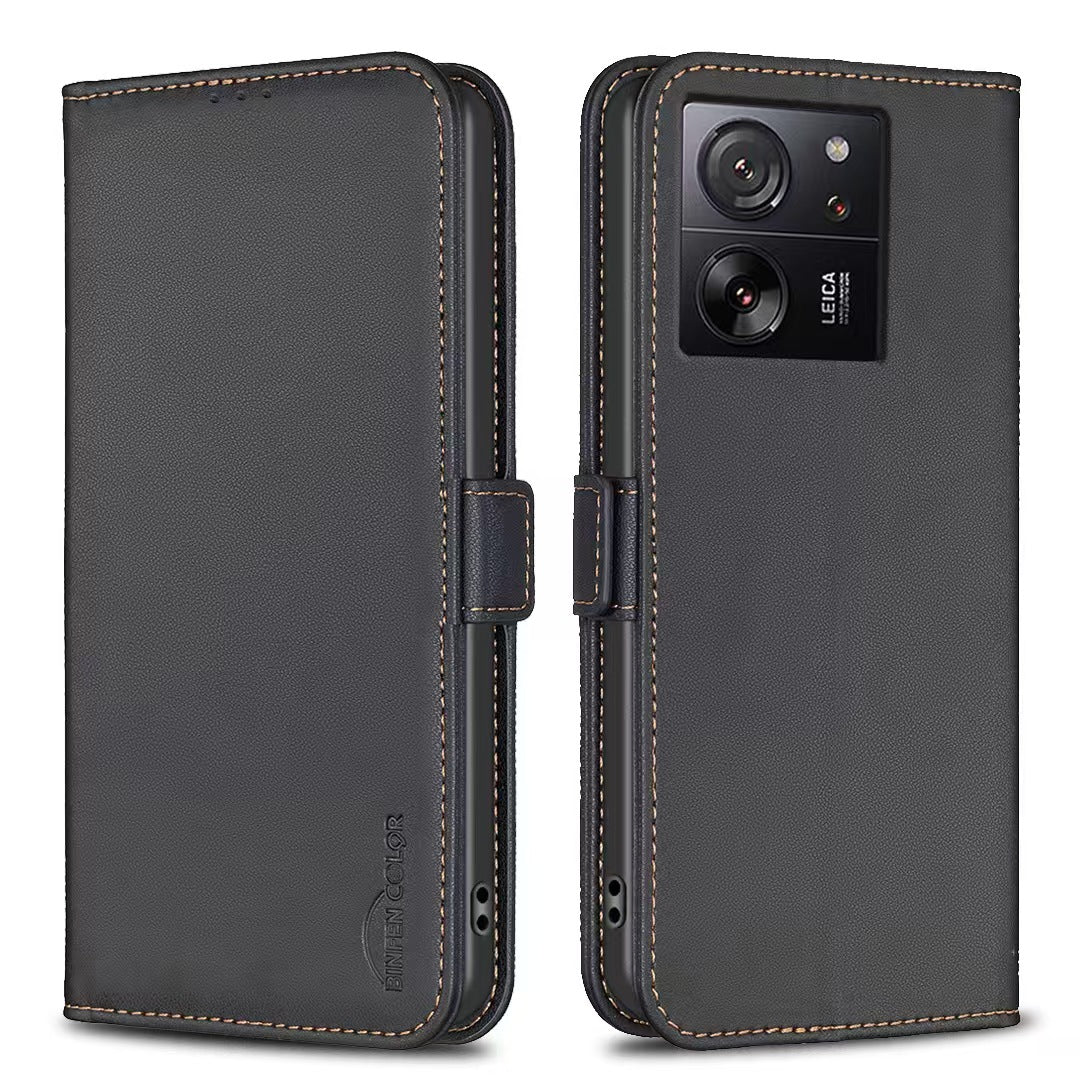 [With Card Slot] Xiaomi Civi 3 PU Leather Magnetic Buckle Flip Cover Genuine Leather Series Case - Image 10