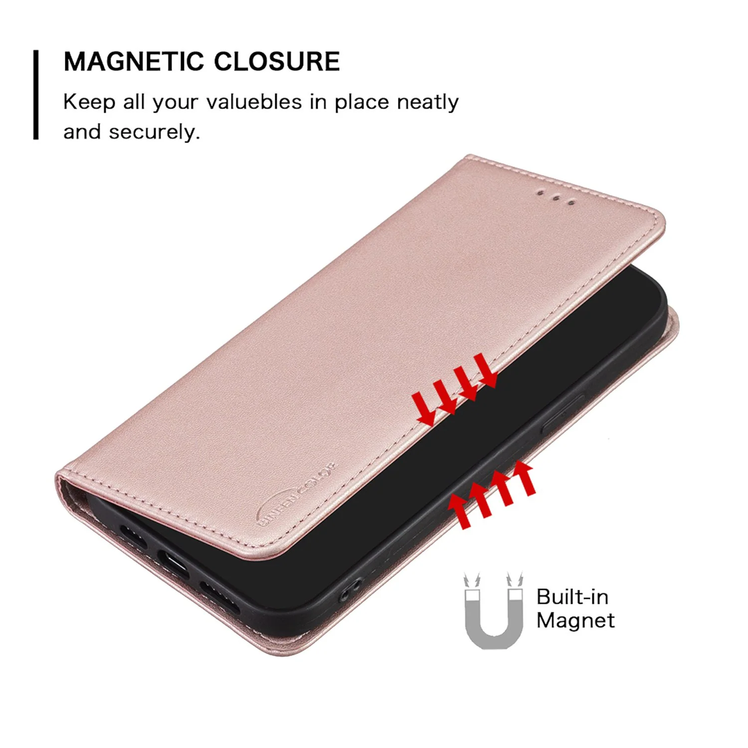 [With Card Slot] Xiaomi Civi 3 PU Leather Magnetic Buckle Flip Cover Genuine Leather Series Case - Image 4
