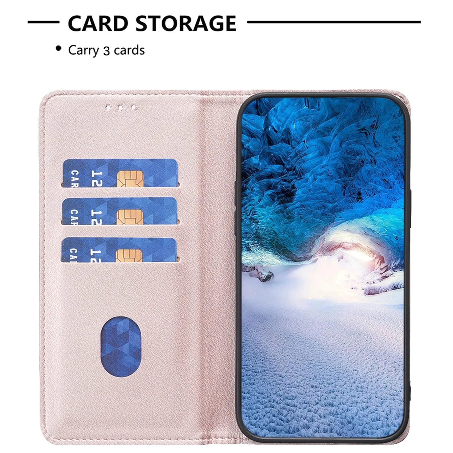 [With Card Slot] Xiaomi Civi 3 PU Leather Magnetic Buckle Flip Cover Genuine Leather Series Case - Image 5