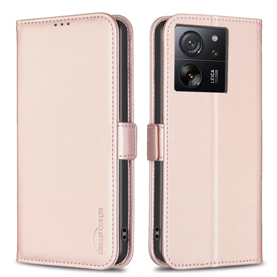 [With Card Slot] Xiaomi Civi 3 PU Leather Magnetic Buckle Flip Cover Genuine Leather Series Case - Image 8