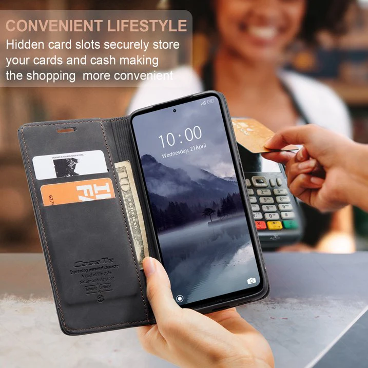 [With Card Slot] Xiaomi Poco X6/Pro Premium Flip Leather Shockproof Wallet Series Case - Image 10
