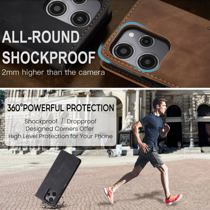 [With Card Slot] Xiaomi Poco X6/Pro Premium Flip Leather Shockproof Wallet Series Case - Image 5