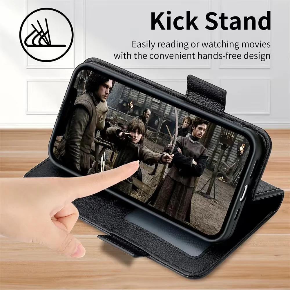 [With Card Slot] ZTE Blade A75 5G Minimalist Leather Flip Wallet Series Case - Image 2