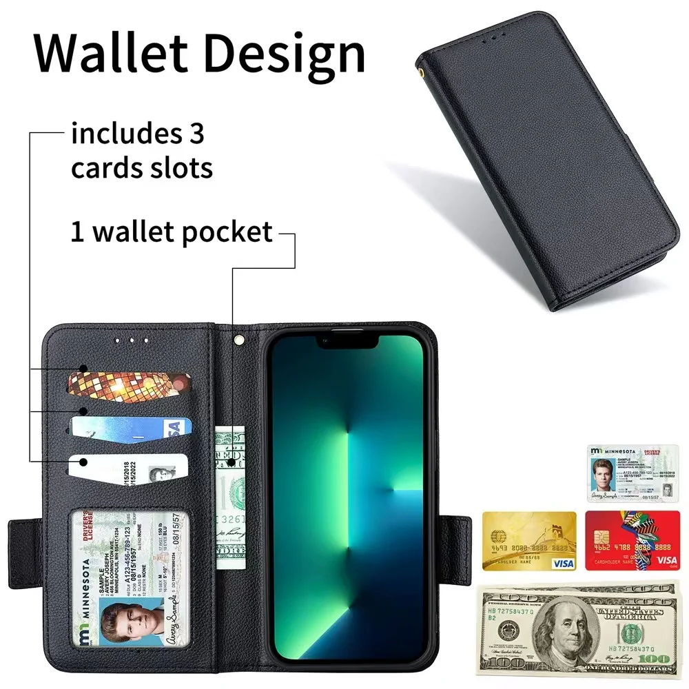 [With Card Slot] ZTE Blade A75 5G Minimalist Leather Flip Wallet Series Case - Image 3