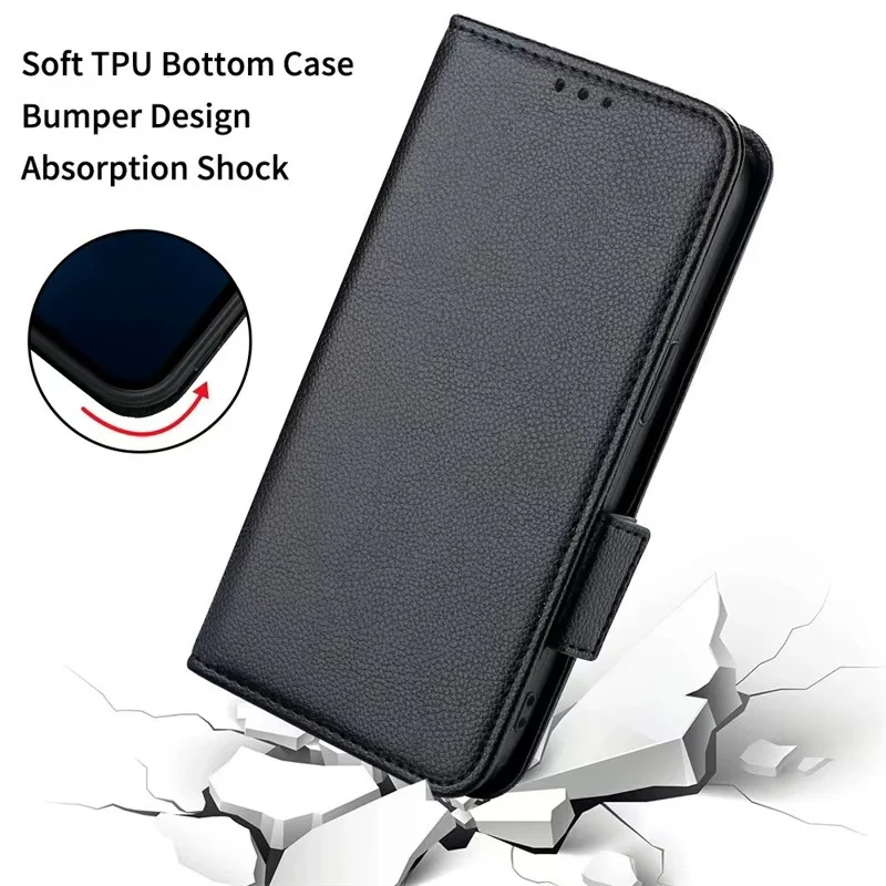 [With Card Slot] ZTE Blade A75 5G Minimalist Leather Flip Wallet Series Case - Image 4