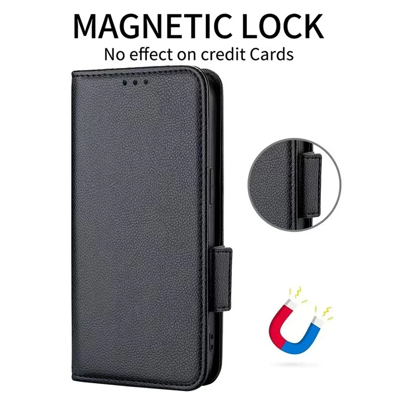 [With Card Slot] ZTE Blade A75 5G Minimalist Leather Flip Wallet Series Case - Image 5
