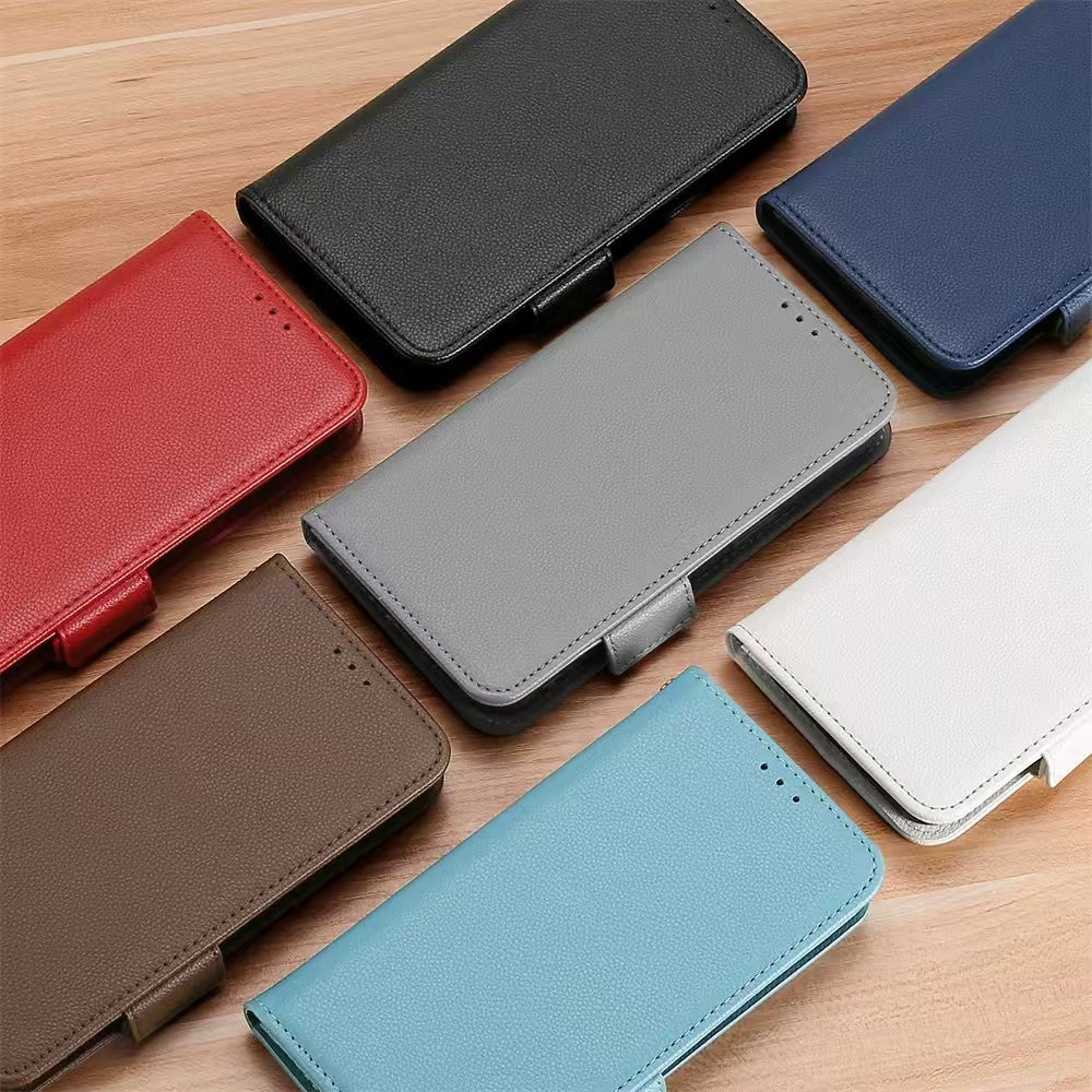 [With Card Slot] ZTE Blade A75 5G Minimalist Leather Flip Wallet Series Case - Image 7