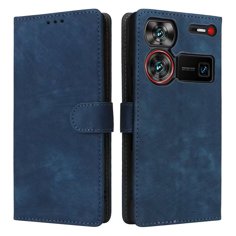 [With Card Slot] ZTE Nubia Z60s Pro Minimalist Leather Wallet Series Case - Image 11