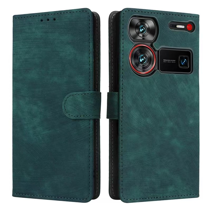 [With Card Slot] ZTE Nubia Z60s Pro Minimalist Leather Wallet Series Case - Image 12