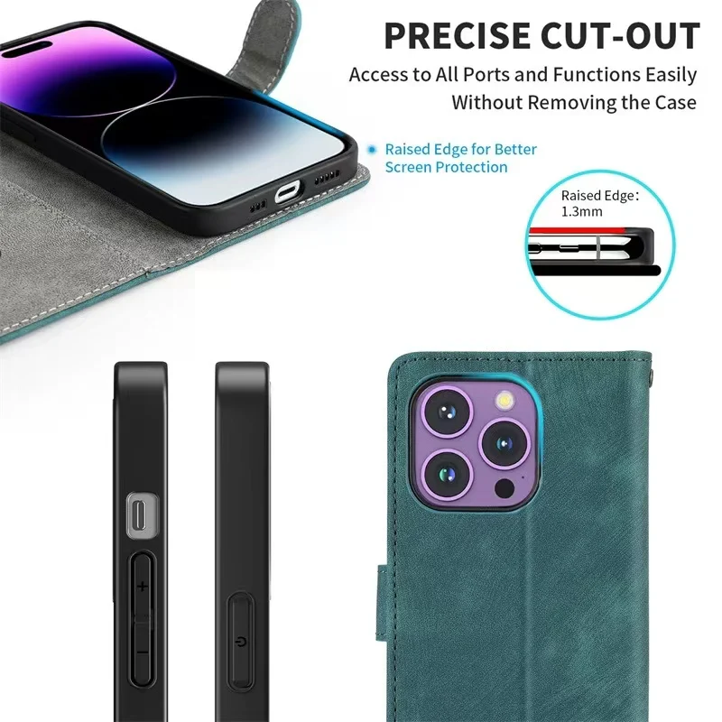 [With Card Slot] ZTE Nubia Z60s Pro Minimalist Leather Wallet Series Case - Image 5