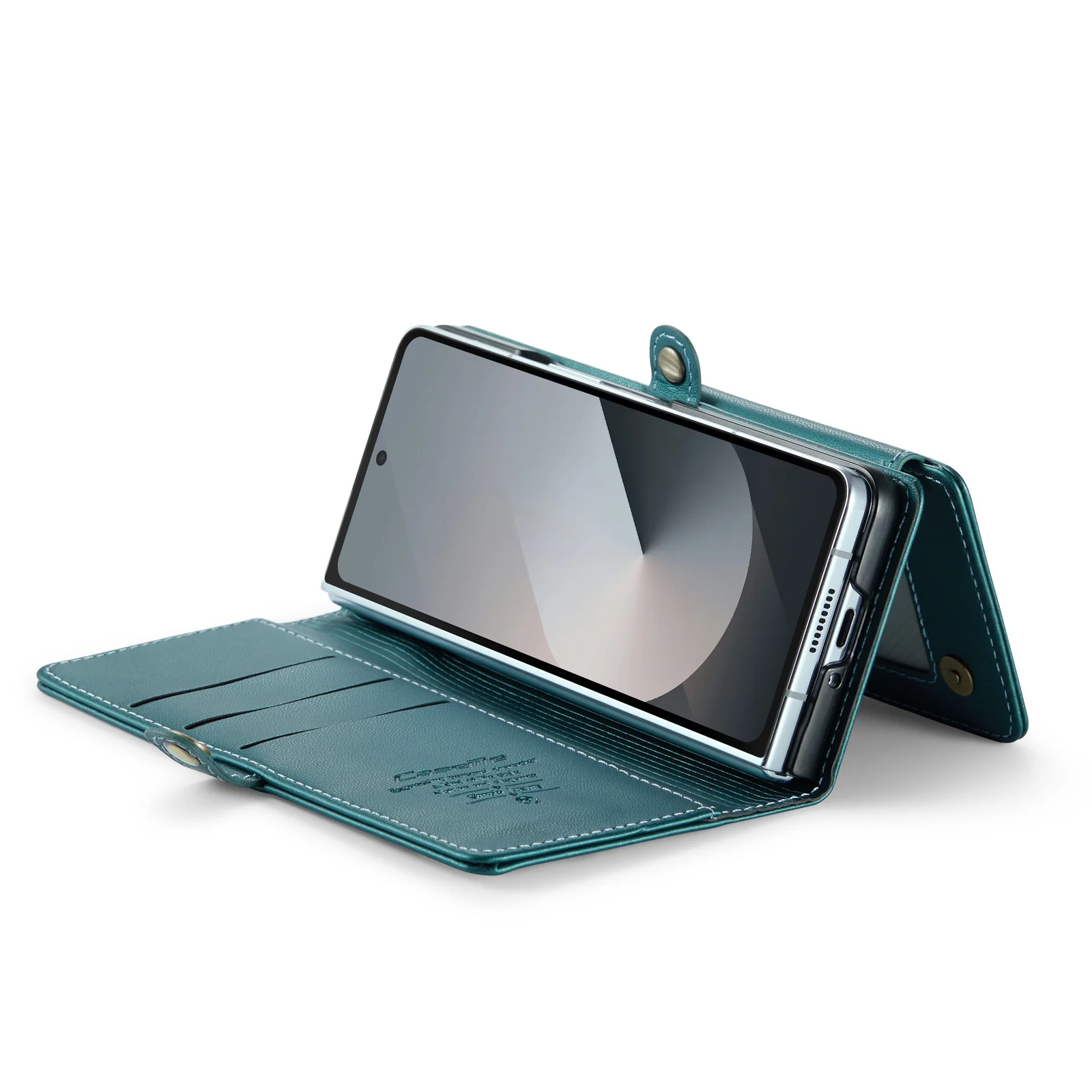 [With Hand Strap] Samsung Galaxy Z Fold7 - Business Leather Foldable Stand Wallet Case - Image 12