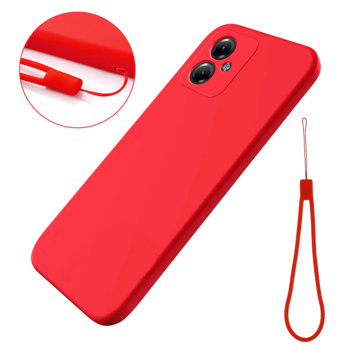 [With Lanyard] Motorola Moto G86/Power - Minimalist Liquid Silicone Shockproof Case - Image 10