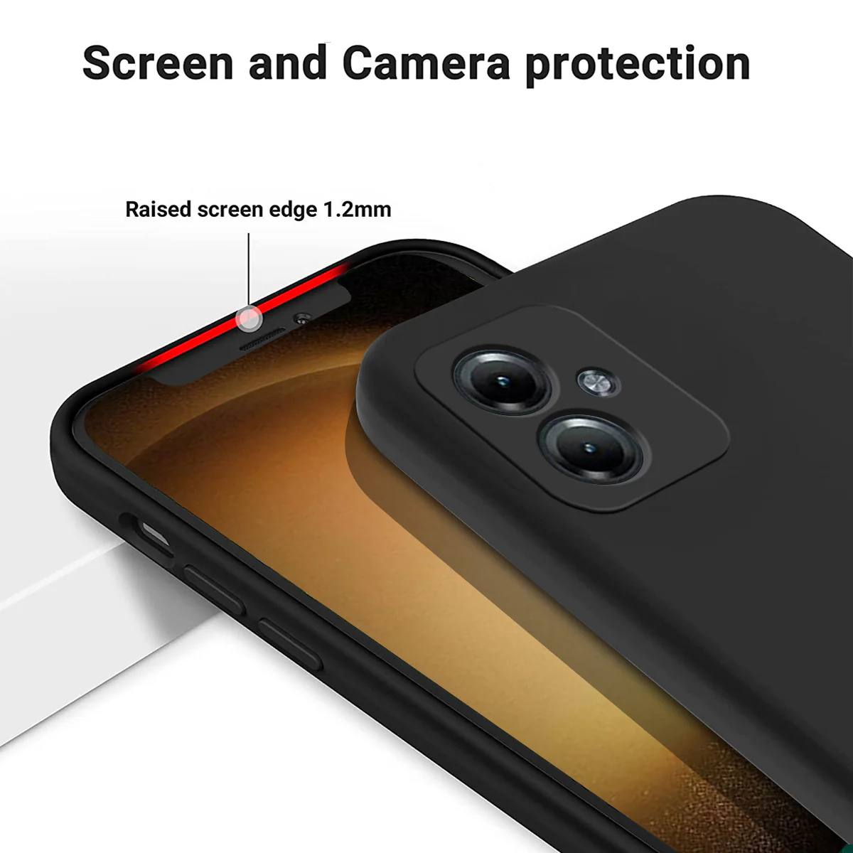 [With Lanyard] Motorola Moto G86/Power - Minimalist Liquid Silicone Shockproof Case - Image 4