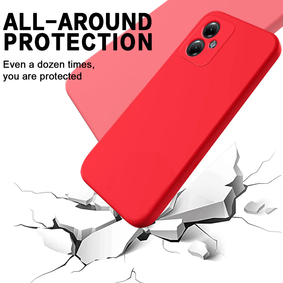 [With Lanyard] Motorola Moto G86/Power - Minimalist Liquid Silicone Shockproof Case - Image 5