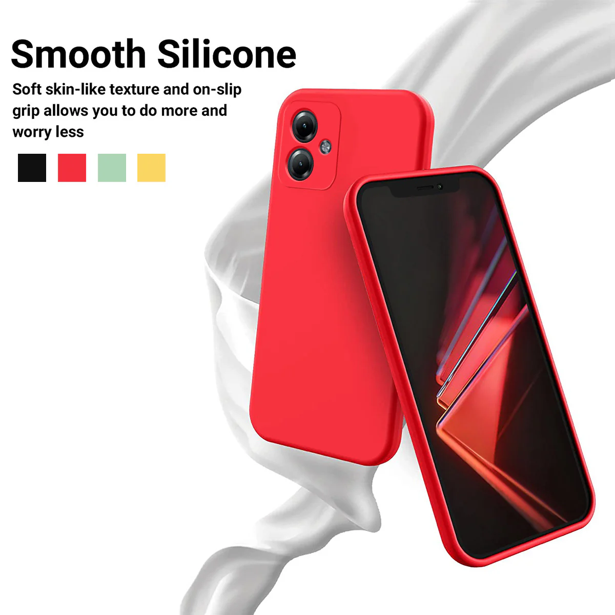 [With Lanyard] Motorola Moto G86/Power - Minimalist Liquid Silicone Shockproof Case - Image 6