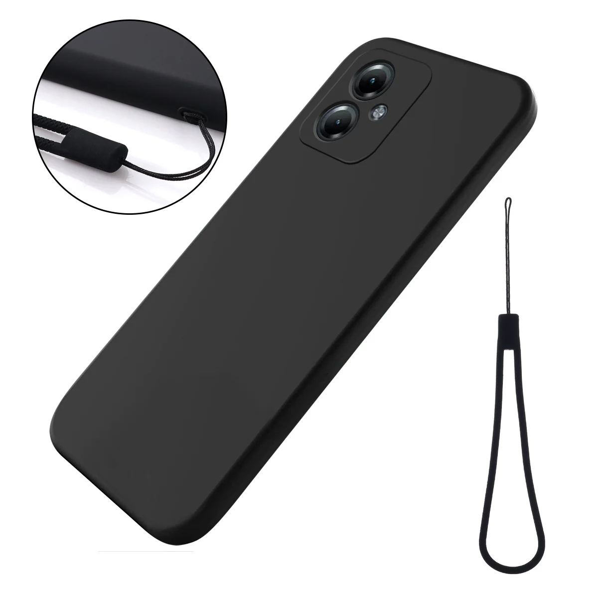 [With Lanyard] Motorola Moto G86/Power - Minimalist Liquid Silicone Shockproof Case - Image 8