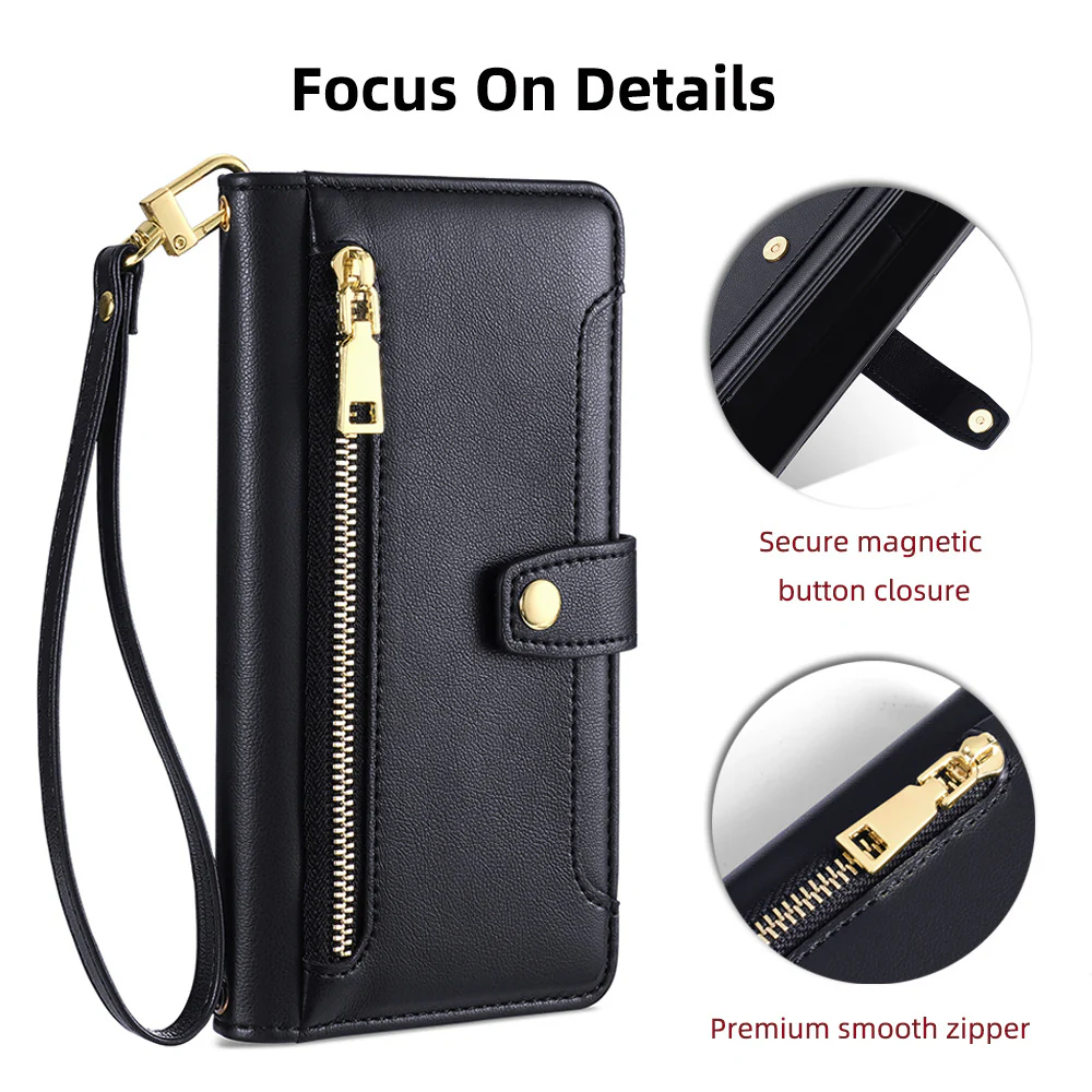 [With Lanyard] Samsung Galaxy A17 (SM-A176) PU Leather Shockproof Wallet Case With Card Slot - Image 6