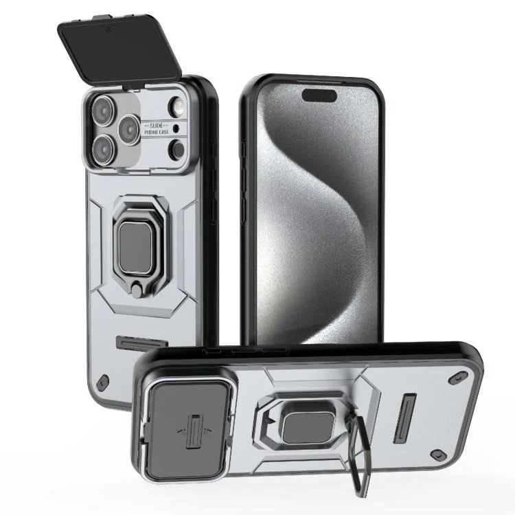[With Lens Cover][Built-in Stand] Apple iPhone 17/Air/Pro/Max - Shield Shockproof Rugged Heavy Duty Case - Image 19