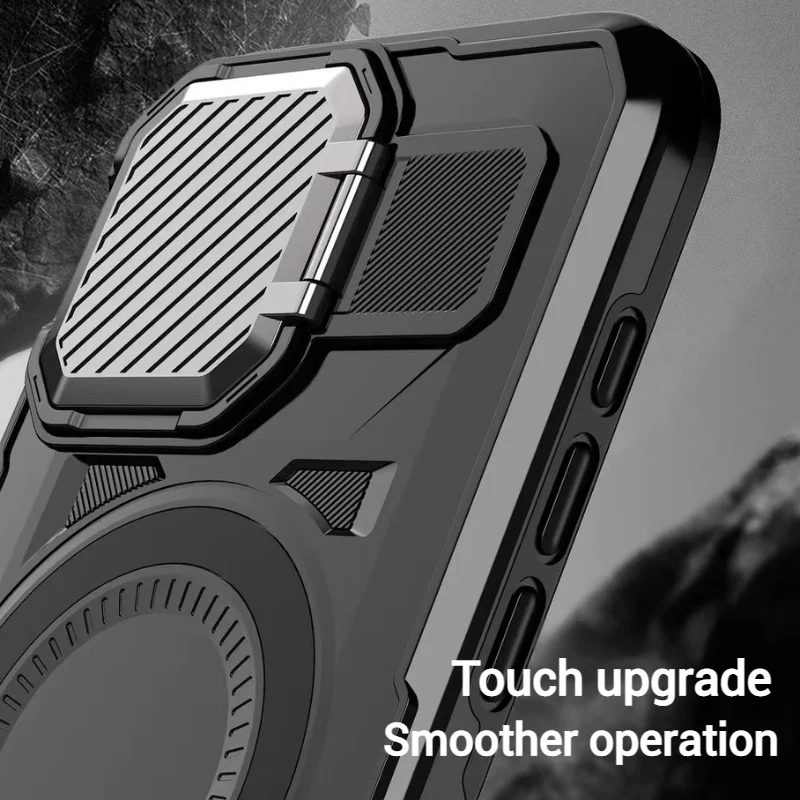 [With Lens Cover][Magsafe Compatible] Apple iPhone 15/Plus/Pro/Pro Max - Military Rugged Shield Heavy Duty Drop Proof Case - Image 3