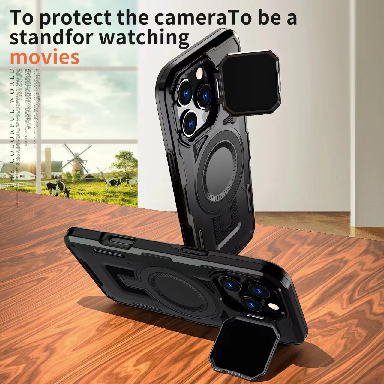 [With Lens Cover][Magsafe Compatible] Apple iPhone 15/Plus/Pro/Pro Max - Military Rugged Shield Heavy Duty Drop Proof Case - Image 9