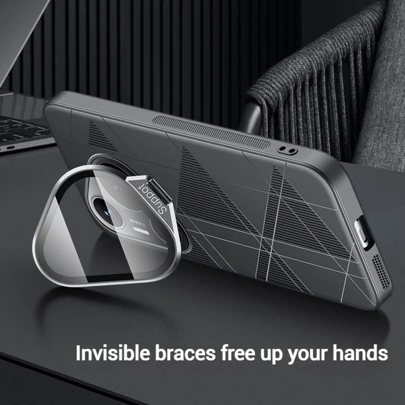 [With Lens Stand] Huawei Pura 70/Plus/Pro/Ultra - Full-Cover Matte Shockproof Fashion-forward Case - Image 9