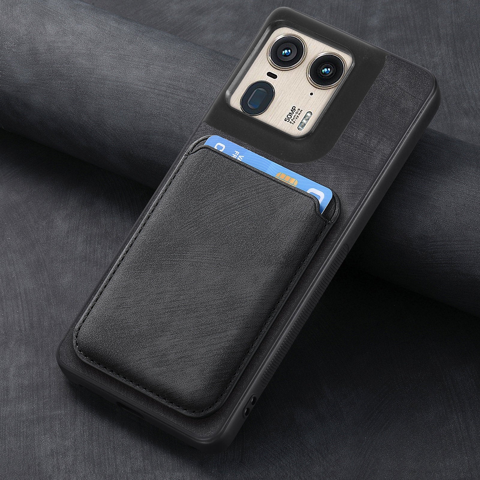 [With Magnetic Card Holder] Motorola Moto E20/30 Leather Shockproof Essentials Series Case - Image 11