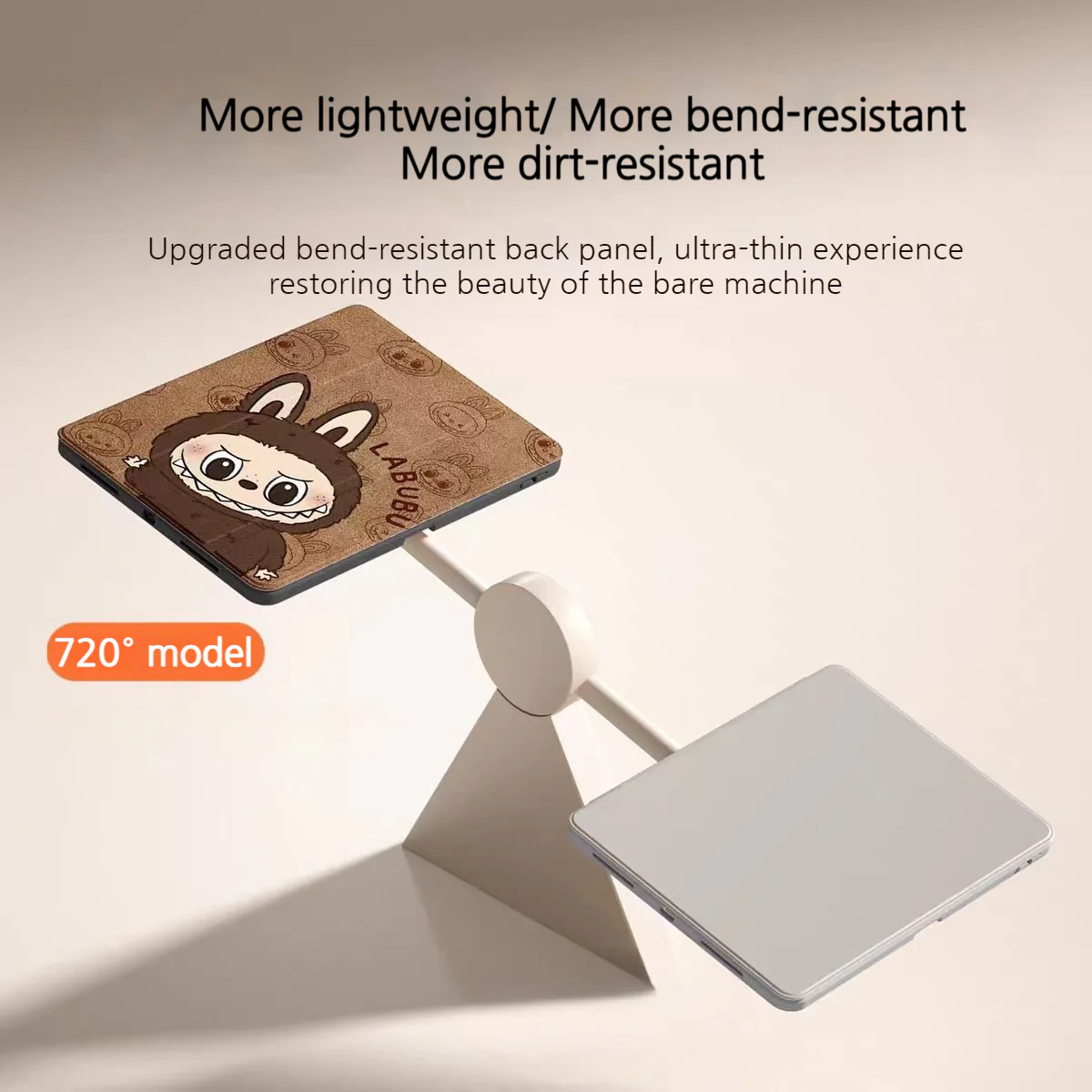 [With Pen Slot][360° Rotatable] Apple iPad Air 4/5 10.9'' 4/5th Gen (2020/2022) Labubu Cartoon Tri-Fold Flip Protective Case - Image 7