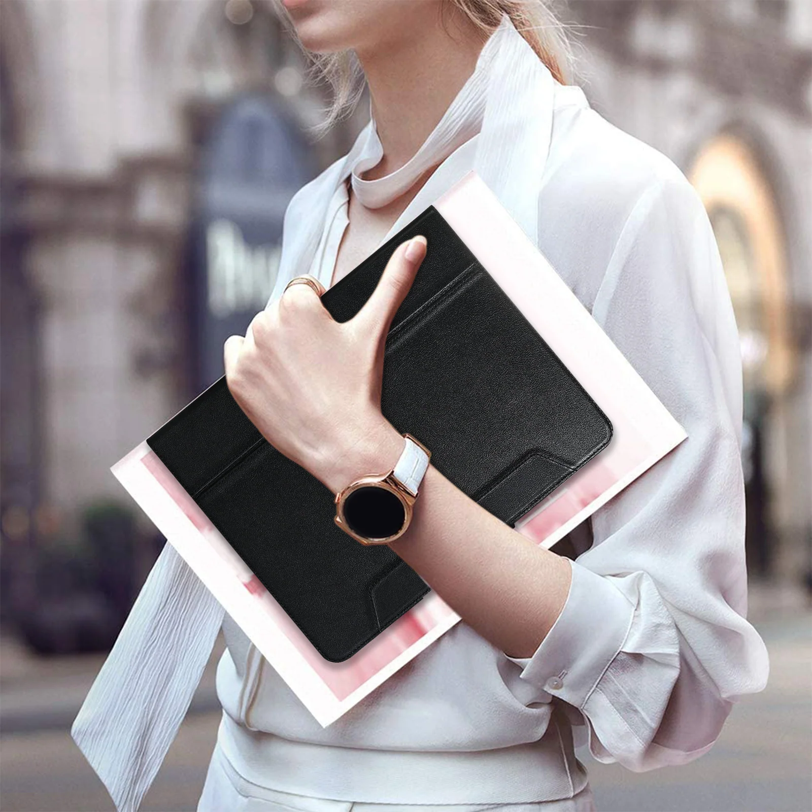[With Pen Slot] Apple iPad Air 3 & 3rd Gen 10.5" (2019) - Business Genuine Leather Flip Case With Magnetic Closure - Image 8