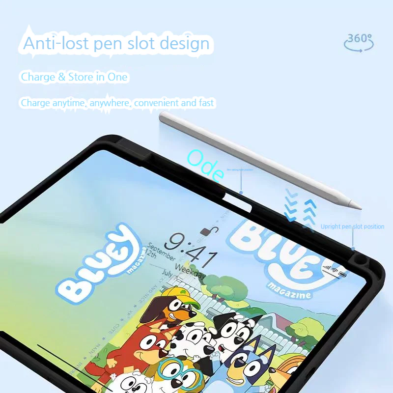 [With Pen Slot] Apple iPad Air 11-inch M2/M3/M4 (2024/2025/2026) Cute Cartoon Full-Protection Shockproof Case - Image 5