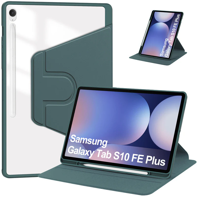 [With Pen Slot] Samsung Galaxy Tab A11 (2025) 8.7" - 360 Degree Rotating Magnetic Flip Cover Case - Image 11