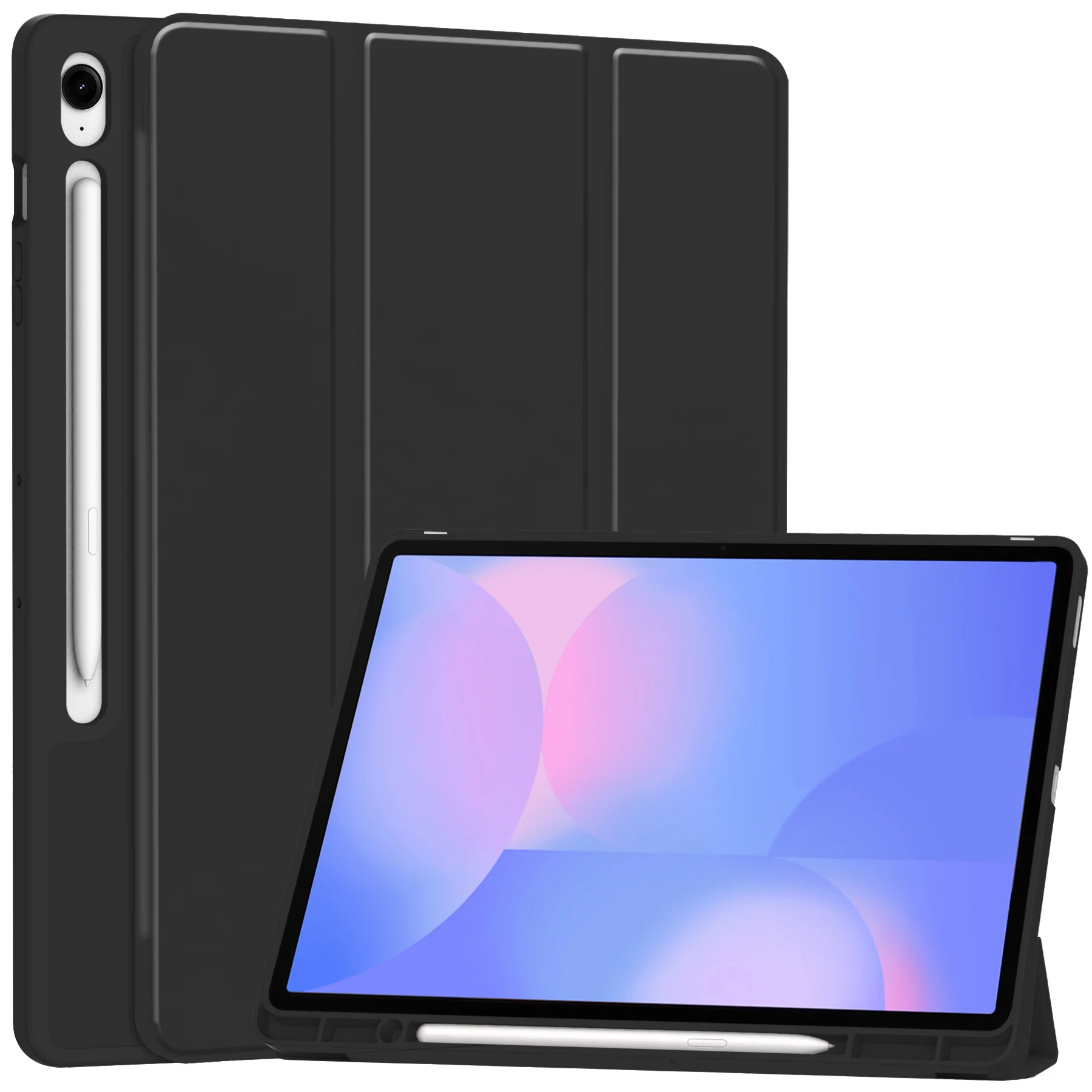 [With Pen Slot] Samsung Galaxy Tab S10 FE Plus (2025) 13.1" Foldable Shock-Absorbing TPU Case