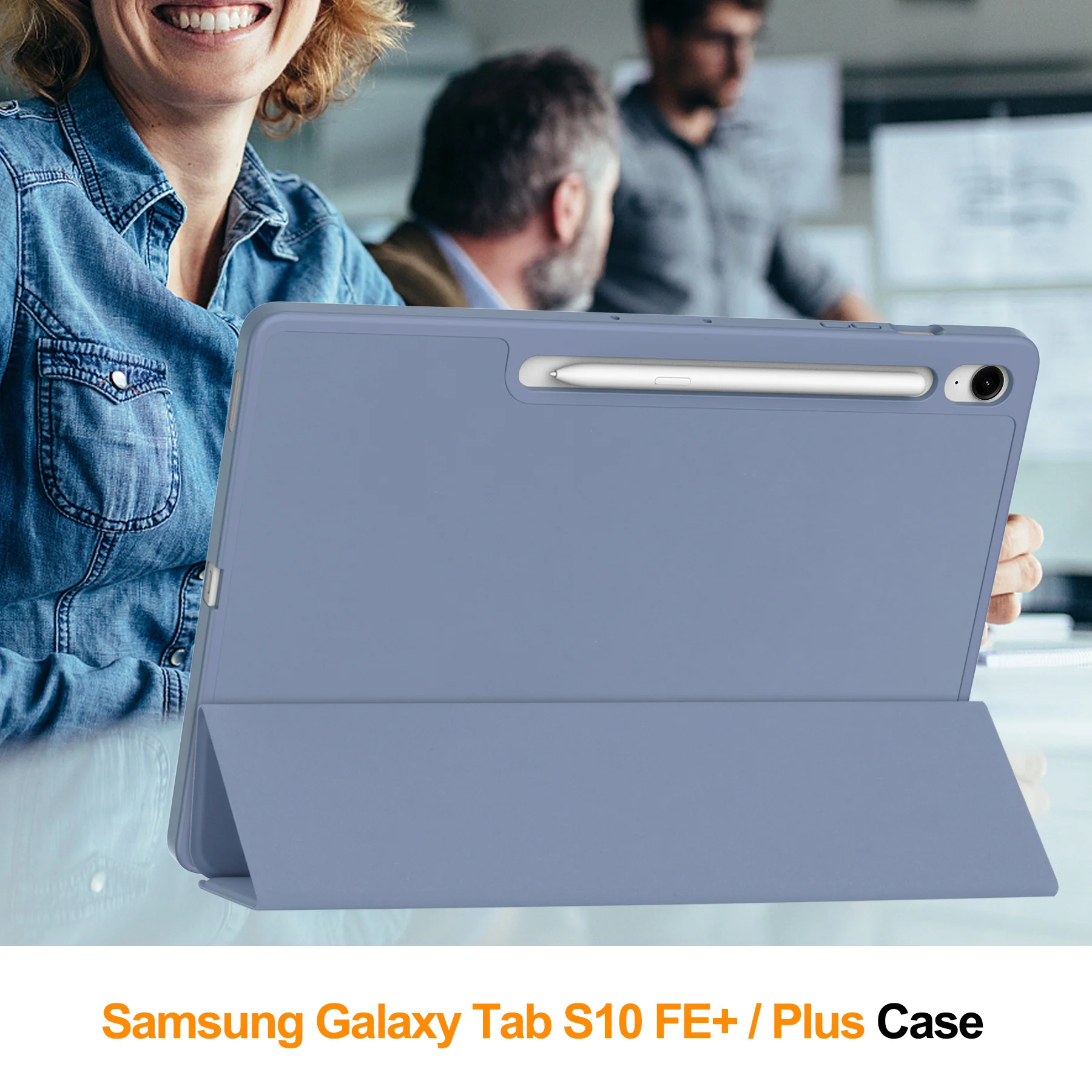 [With Pen Slot] Samsung Galaxy Tab S10 FE Plus (2025) 13.1" Foldable Shock-Absorbing TPU Case - Image 12
