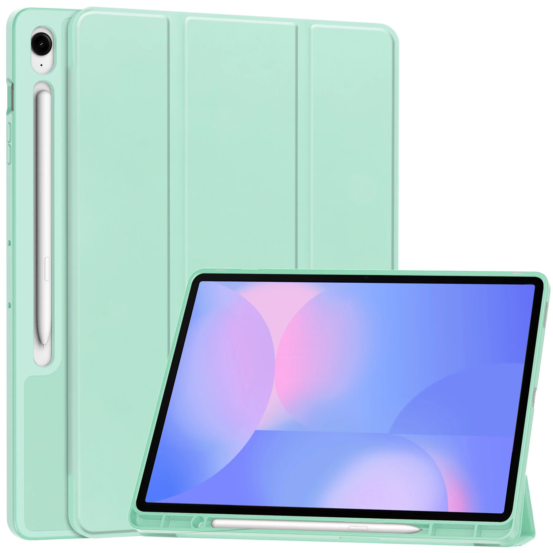 [With Pen Slot] Samsung Galaxy Tab S10 FE Plus (2025) 13.1" Foldable Shock-Absorbing TPU Case - Image 5
