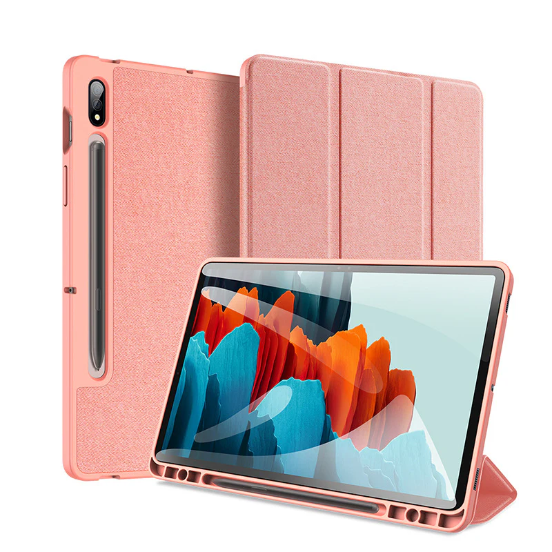 [With Pen Slot] Samsung Galaxy Tab S11 (2025) 11" Premium PU Fabric Texture Shockproof Case - Image 3