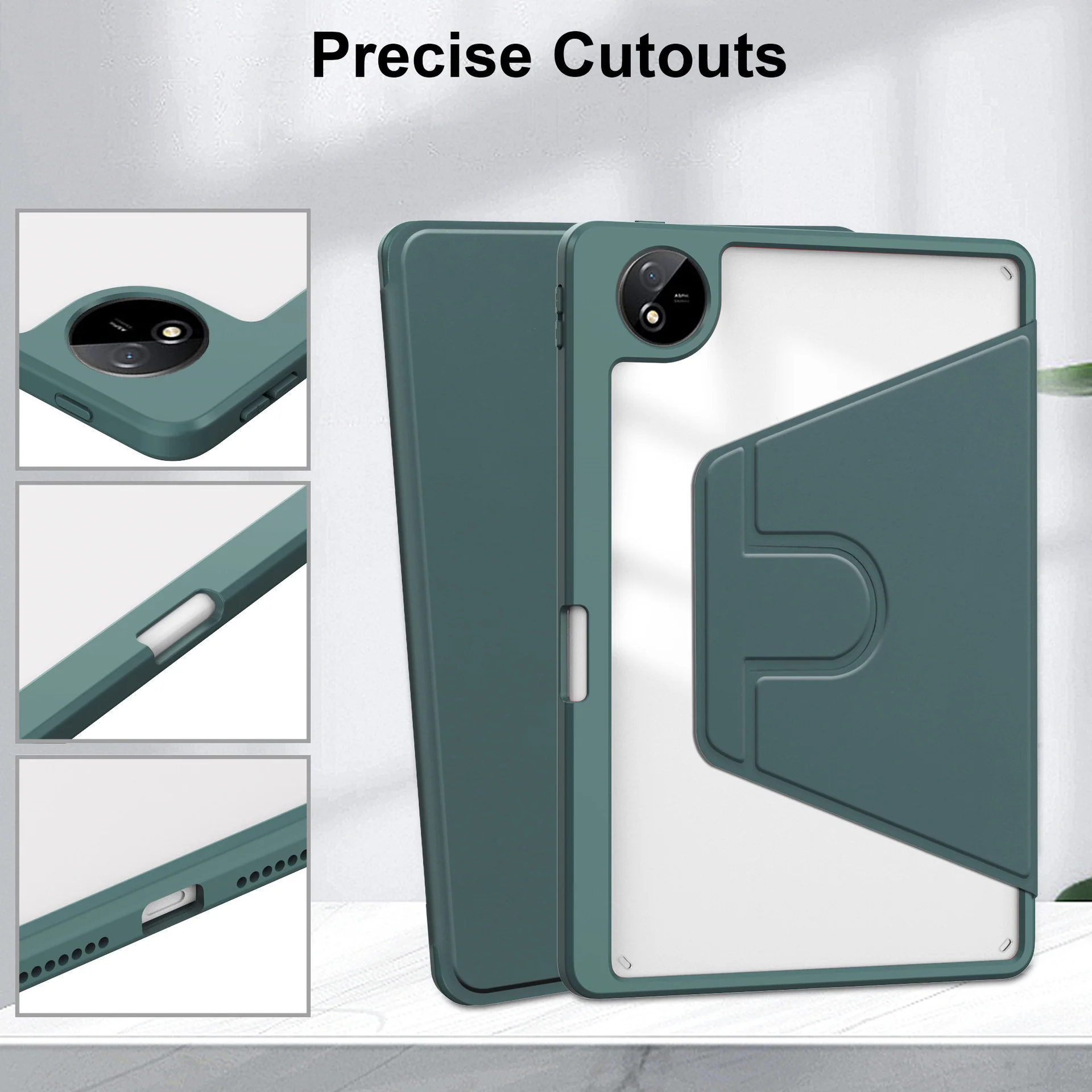 [With Pen Slot] Samsung Galaxy Tab S10 Lite (2025) 10.9" - 360 Degree Rotating Magnetic Flip Cover Case - Image 10