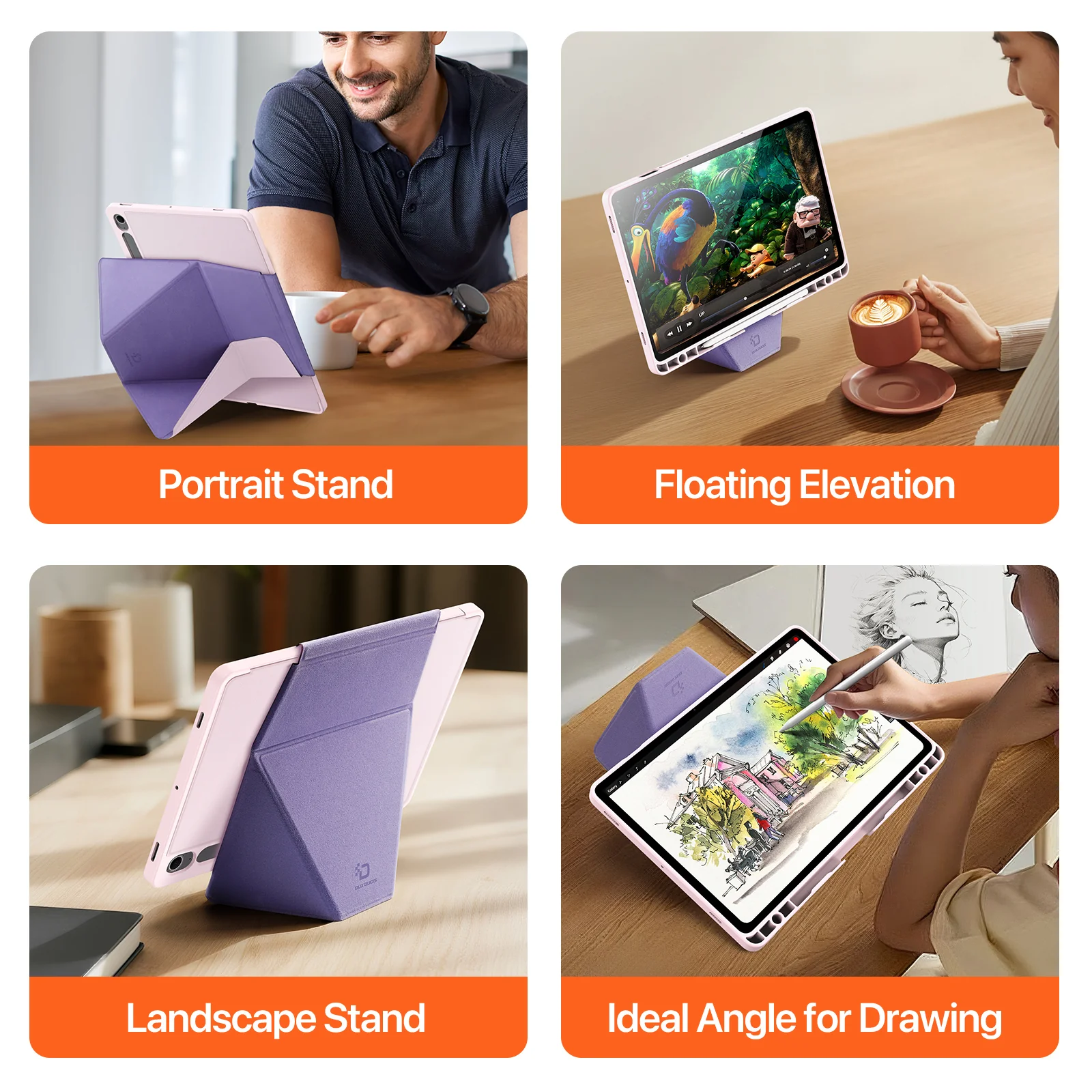 [With Pen Slot] Samsung Tab S11 11" 2025 Multi-angle Folding Flip Cover Case - Image 7