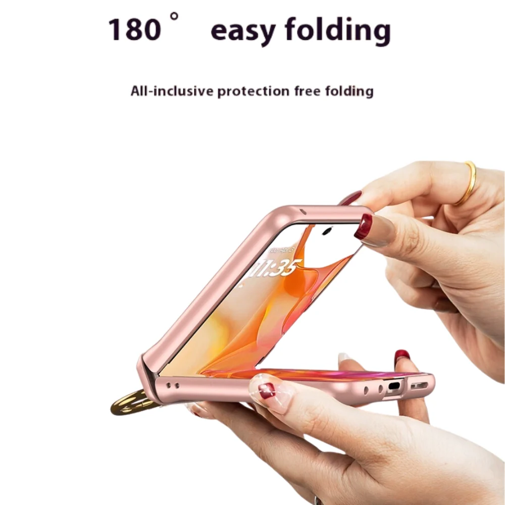 [With Ring Stand] Motorola Razr 50/Ultra - Magnetic Hinge Shockproof Phone Case - Image 7