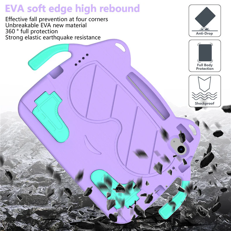 [With Shoulder Strap] Samsung Tab A9 Plus 11" 2023 Kid EVA Shockproof Stand Case - Image 8