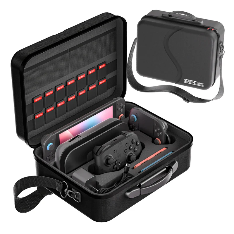 [With Shoulder Strap] Nintendo Switch 2 (2025) Heavy Duty Waterproof All-in-one Multifunction Durable Carry Box Travel Storage Suitcase