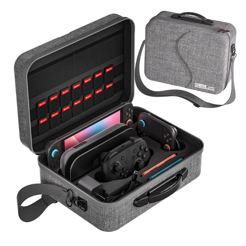 [With Shoulder Strap] Nintendo Switch 2 (2025) Heavy Duty Waterproof All-in-one Multifunction Durable Carry Box Travel Storage Suitcase - Image 7