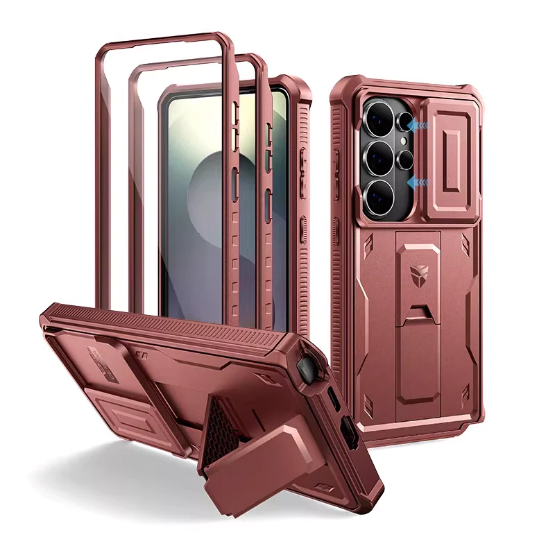 [With Slide Camera Cover][Built-in Stand] Samsung Galaxy S26/Plus/Ultra - Dexnor Military Grade Heavy-Duty Shockproof Rugged Case - Image 5