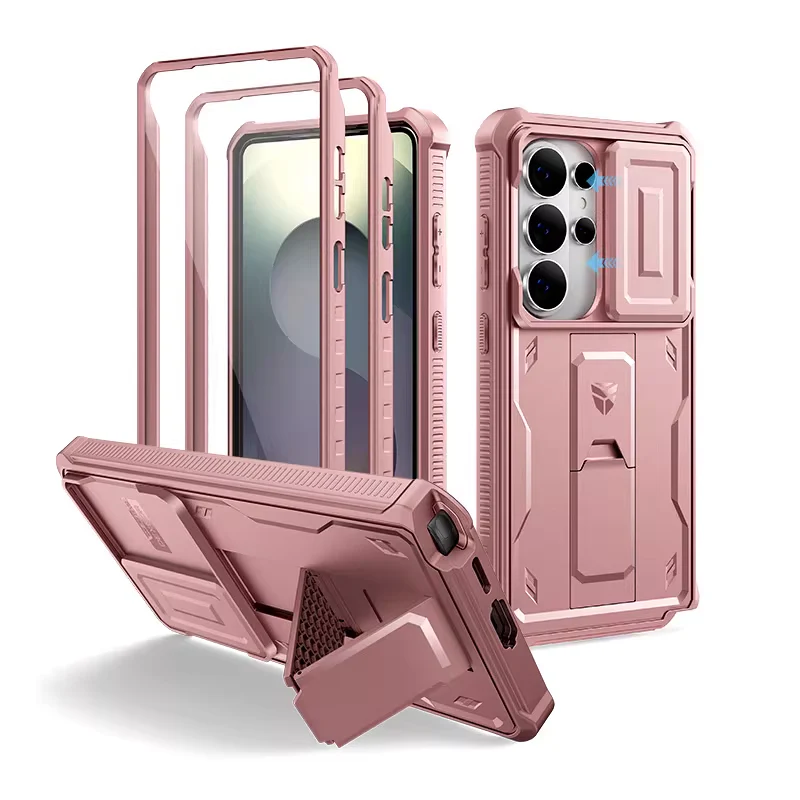 [With Slide Camera Cover][Built-in Stand] Samsung Galaxy S26/Plus/Ultra - Dexnor Military Grade Heavy-Duty Shockproof Rugged Case - Image 6